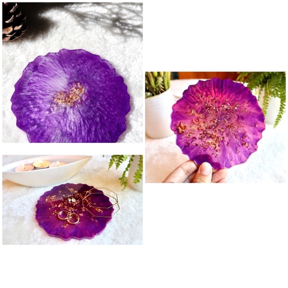 Gemstone Coaster - agate shape in various colours - Picture 9 of 11